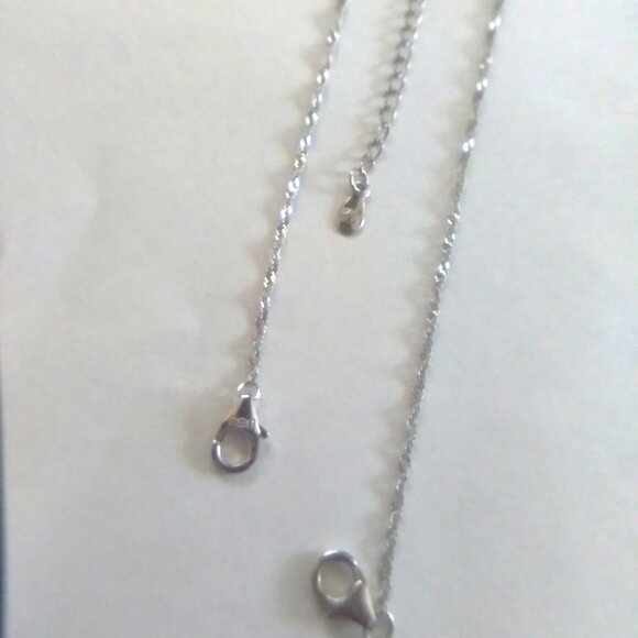 4 Singapore and 1 Delicate Rolo Silver Chains - Picture 6 of 11